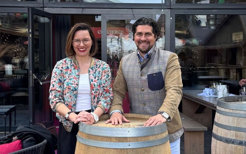 Vizepräsidentin Corinne Julen und Präsident Sebastian Metry
