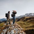 Menschen auf Berg